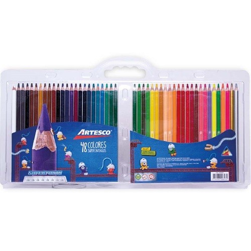 LAPIZ DE COLOR TRIANGULAR 4MM 48PZ-ARTESCO-LAPIZ D/COLOR ESCO.