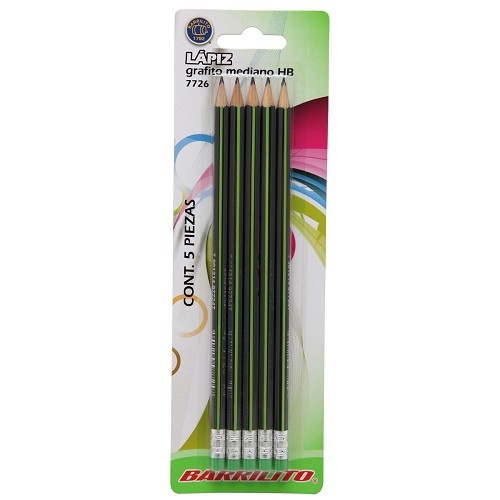 LAPIZ GRAFITO TRIANGULAR HB 5PZ-BARRILITO-LAPIZ