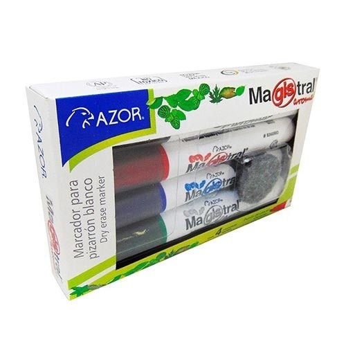 MARCADOR PARA PIZARRON CON AROMA SURTIDO 4PZ-MAGISTRAL-MARCADORES