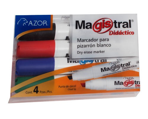 MARCADOR PARA PIZARRON DIDACTICO SURTIDO 4PZ-MAGISTRAL-MARCADORES