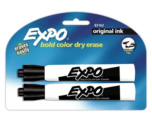 MARCADOR PARA PIZARRON EXPO NEGRO 2PZ-SHARPIE-MARCADORES