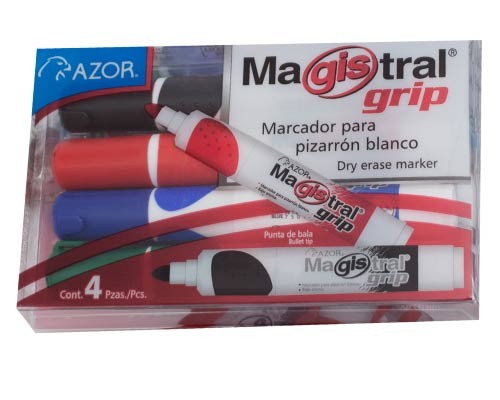 MARCADOR PARA PIZARRON GRIP 4PZ-MAGISTRAL-MARCADORES