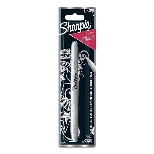 MARCADOR PERMANENTE MET SHARPIE PLATA-SHARPIE-MARCADORES