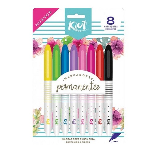 MARCADOR PUNTO FINO 8 PZ-KIUT-MARCADORES