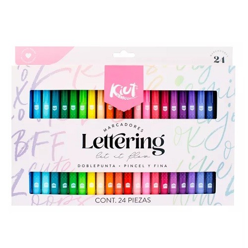 MARCADORES PUNTA PINCEL 24 PZAS-KIUT-MARCADORES