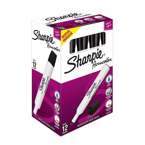 MARCADOR ACUACOLOR 12PZ-SHARPIE-PLUMIN/PLUMONES