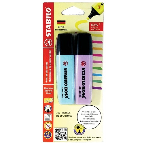 MARCATEXTOS BOSS 2PZS-STABILO-MARCADORES