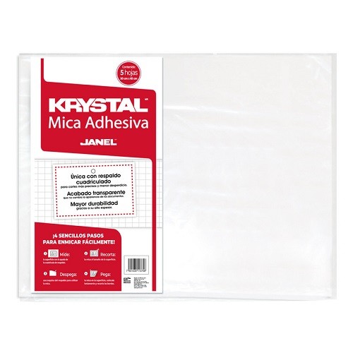 MICA ADHESIVA 50X65CM 5PZ-JANEL-MICA ADHERIBLE