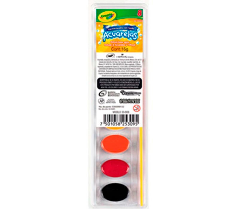 ACUARELA BLISTER 8 PASTILLAS-CRAYOLA-ACUARELA