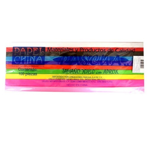 PAPEL CHINA SURT 70X50 CM 100 PZS-PASCUA-PAPEL D/CHINA