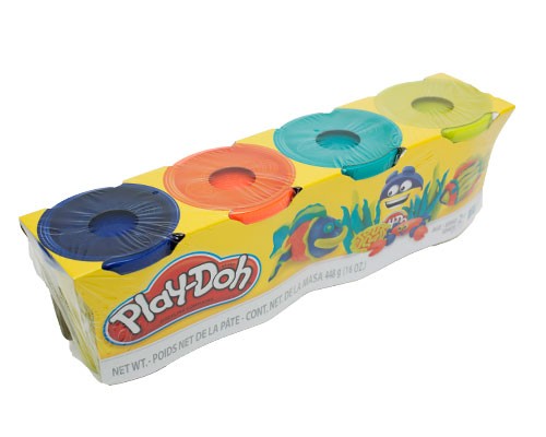 PASTA PARA MOLDEAR SURTIDO 4PZ-PLAY DOH-MASA/PLASTILINA