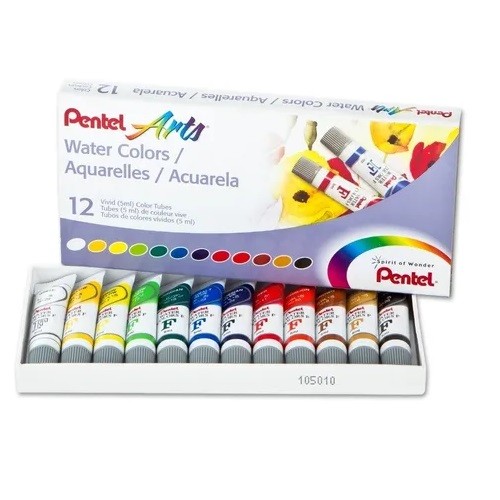 ACUARELA LIQUIDA COLOURS 12PZ -PENTEL-ACUARELA
