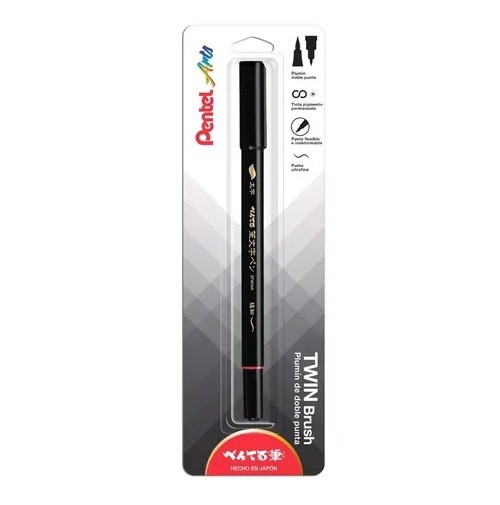 PLUMON DOBLE PUNTA NEGRO-PENTEL-PLUMIN/PLUMONES