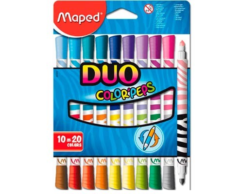 PLUMON AGUA DUO COLOR PEPS 10PZ-MAPED-PLUMIN/PLUMONES
