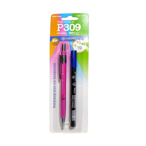 PORTAMINAS 2MM C/ REPUESTO MI-20-SABONIS-LAPICERO