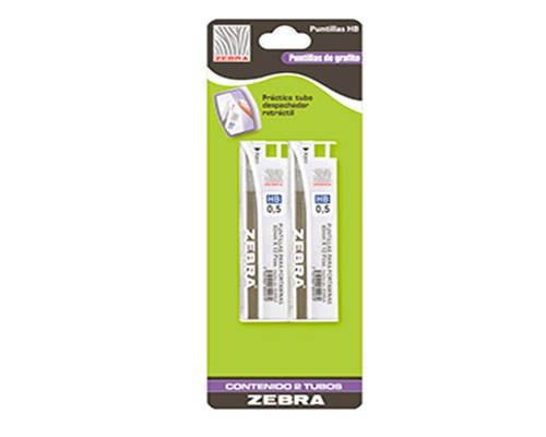 PUNTILLAS 0.5MM 2 TUBOS-ZEBRA-PUNTILLAS/MINAS