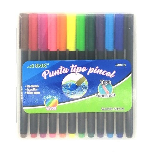 PLUMON TIPO PINCEL 12PZS-AINK-PLUMIN/PLUMONES