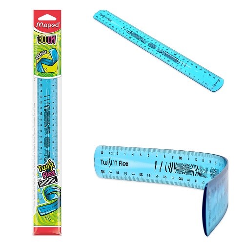 REGLA FLEXIBLE TWIST´N ESC 30CM-MAPED-REGLA