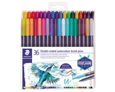 ROTULADORES DOBLE PUNTA ACUARELEABLES 36PZ-MARSGRAPHIC DUO-ROTULADOR