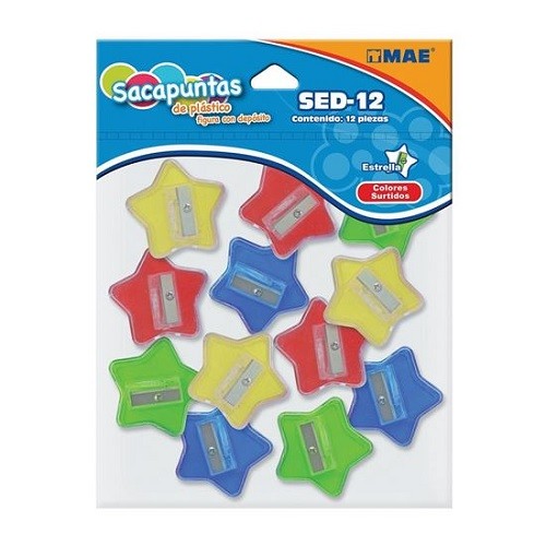 SACAPUNTAS ESTRELLA C/DEPOSITO C/12 PZS-MAE-SACAPUNTAS MANUAL