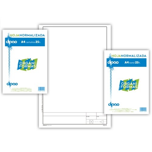BLOCK A4 BOND NORMALIZADO 25H-ORGANIFORMAS-BLOCK O CUADERNOS
