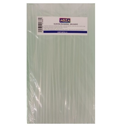 SILICON EN BARRA TRANSPARENTE DELGADO 1KG-AGZA-SILICON