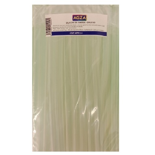 SILICON EN BARRA TRANSPARENTE GRUESO 1KG-AGZA-SILICON