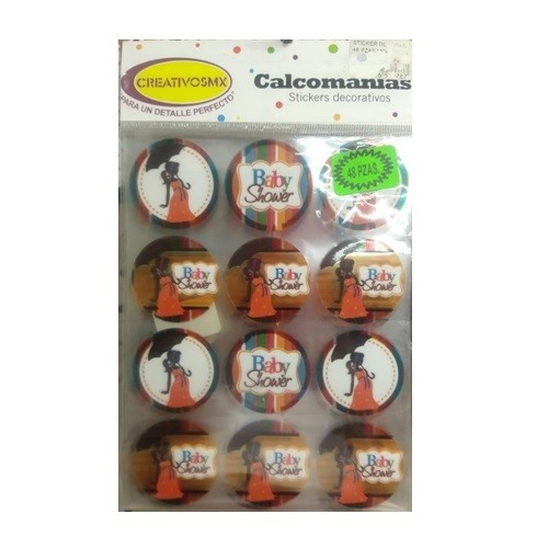 STICKER BABY SHOWER C/48 -CREATIVOSMX-CALCOMANIA