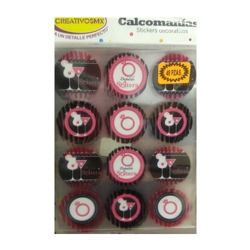 STICKER DESPEDIDA DE SOLTERA C/48-CREATIVOSMX-CALCOMANIA