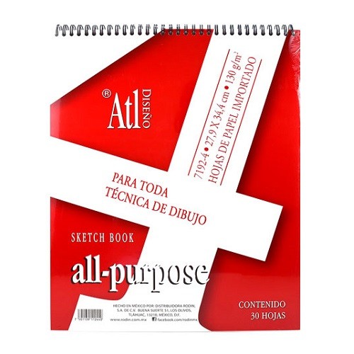 BLOCK ALL PURPOSE ATL 28X34.4CM 30H 796-RODIN-BLOCK O CUADERNOS