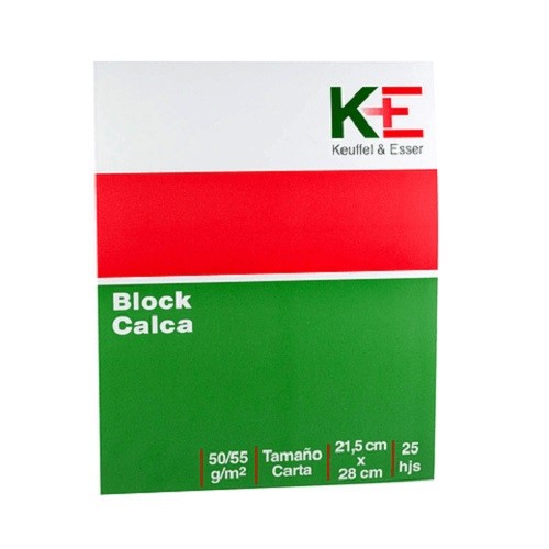 BLOCK CALCA 55GR CARTA 25H -KEUFFEL & ESSER-BLOCK O CUADERNOS
