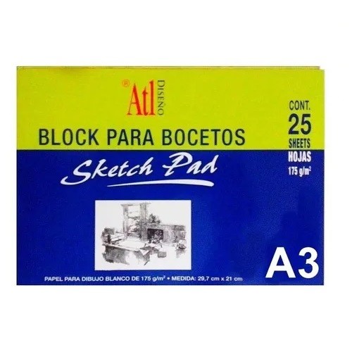 BLOCK PARA BOCETOS A3 SKETCH 42X29.7CM 25H-RODIN-BLOCK O CUADERNOS