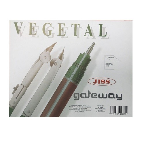 BLOCK CARTA PAPEL VEGETAL 90/95 25H-GATEWAY-BLOCK O CUADERNOS