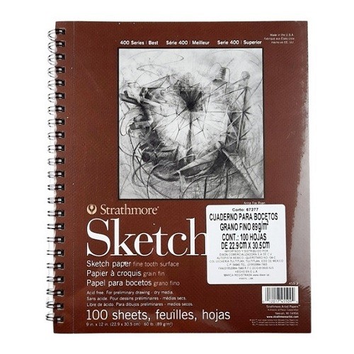BLOCK PARA SKETCH 455 22.9X30.5CM 100H-STRATHMORE-BLOCK DE ARTE