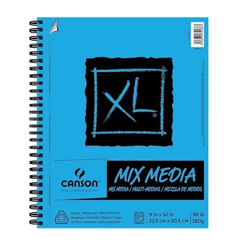 BLOCK XL MIX 160GR 22.9X30.5CM 60H-CANSON-BLOCK DE ARTE