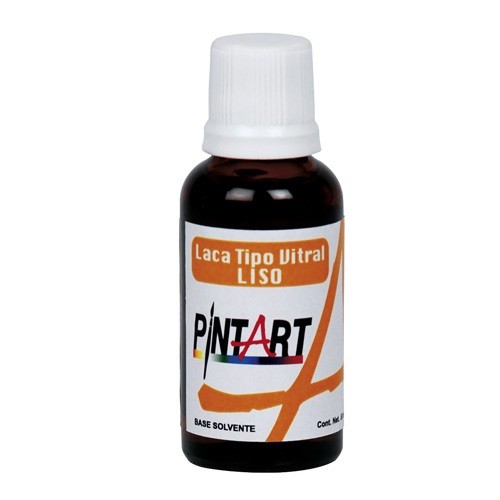 LACA PARA VITRAL LISO FRASCO 30 ML -PINTART-MEDIOS/SOLVENTES