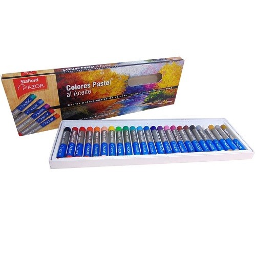 GIS PASTEL DE ACEITE 24 PZ-STAFFORD-GIS PASTEL