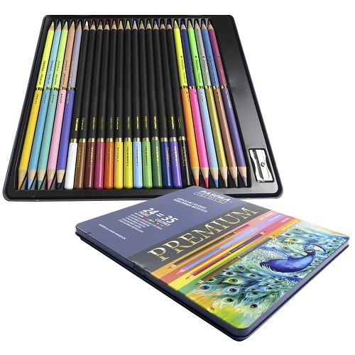 LAPICES DE COLOR PARA DIBUJO 35 COLORES 24PZ-PASCUA-LAPIZ D/COLOR PROF