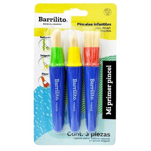 MI PRIMER PINCEL 3PZ-BARRILITO-PINCEL