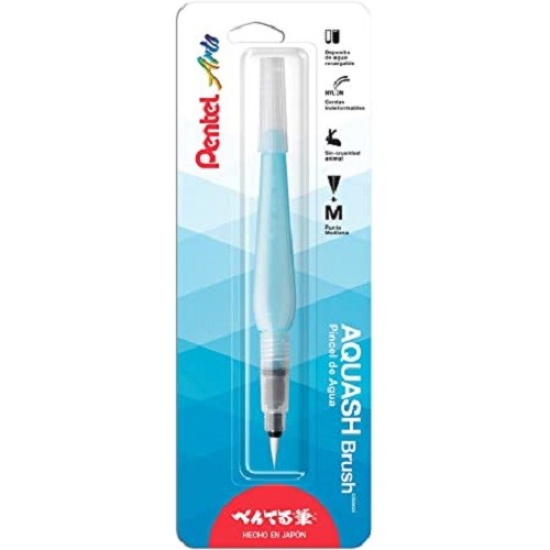 PINCEL CON DEPOSITO DE AGUA, PUNTA PLANA-PENTEL-PINCEL